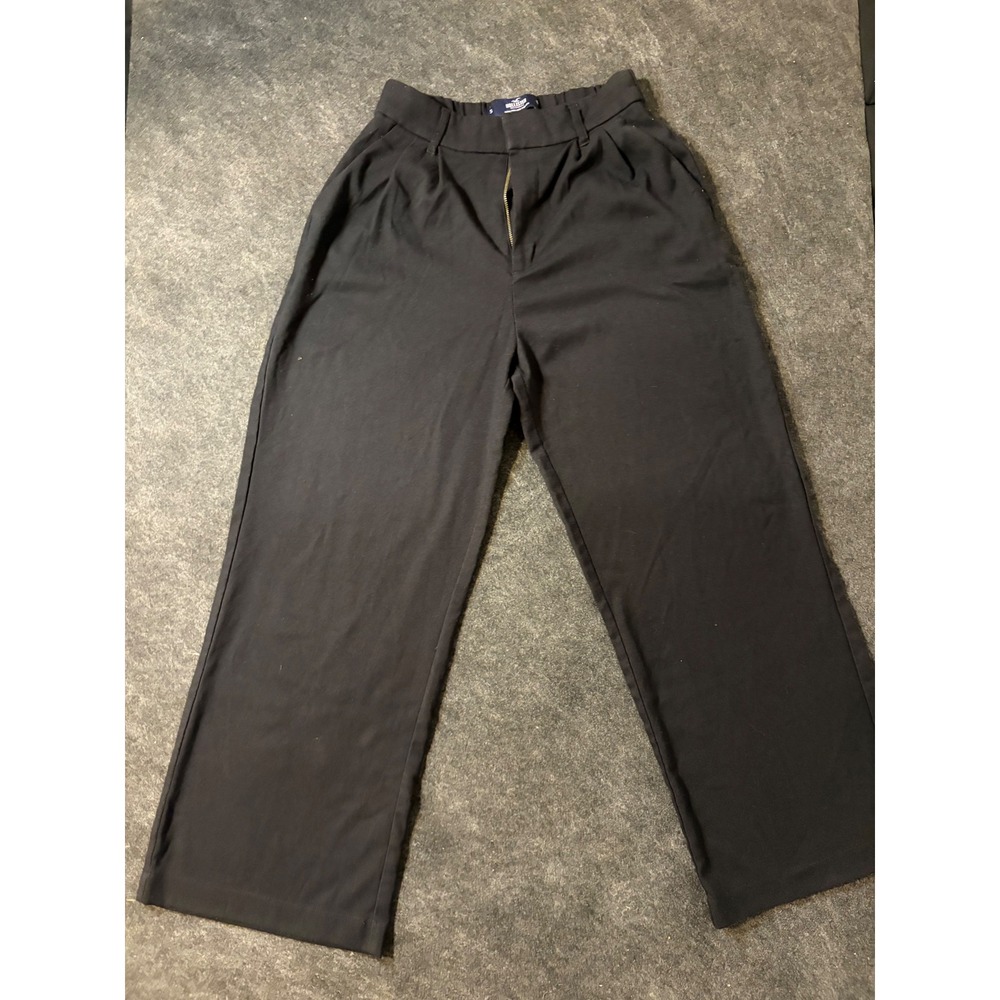 Hollister Ultra High-Rise Wide-Leg Pants Black Pleated Front Size S